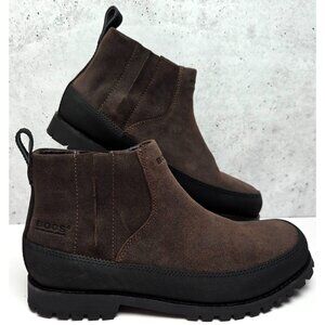 Bogs Casper Mid Coffee Leather Boots Men's Size 8.5 Waterproof w/ Box